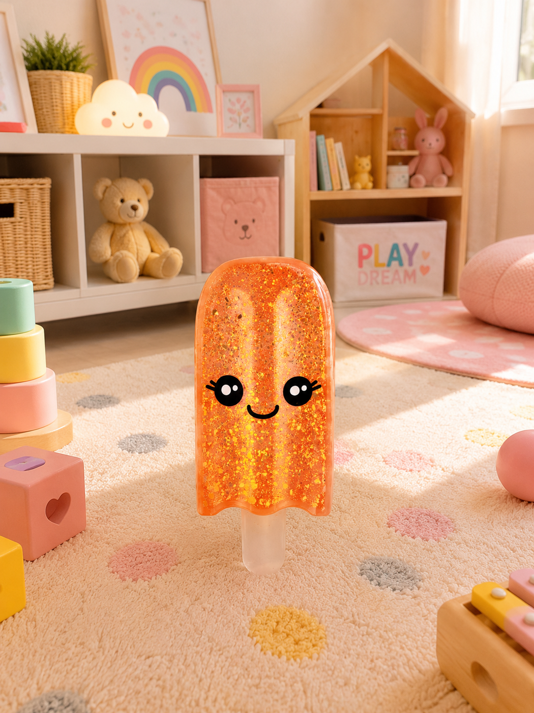 Glitter Popsicle - Orange