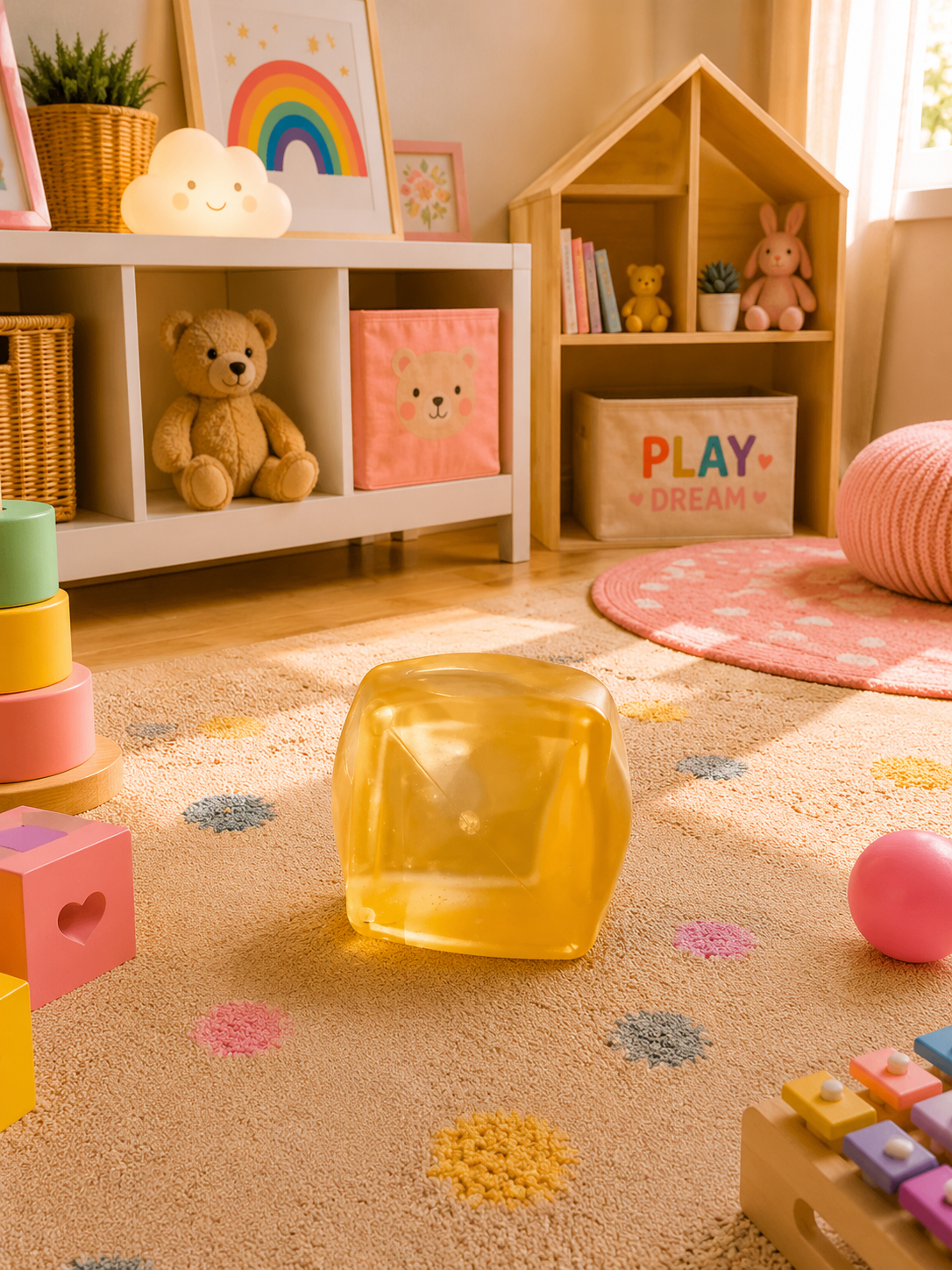 Yellow Cube Squishy