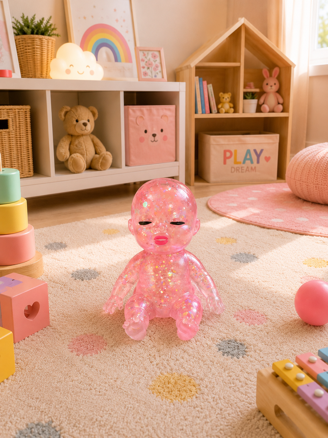 Baby Glitter Squishy - Pink