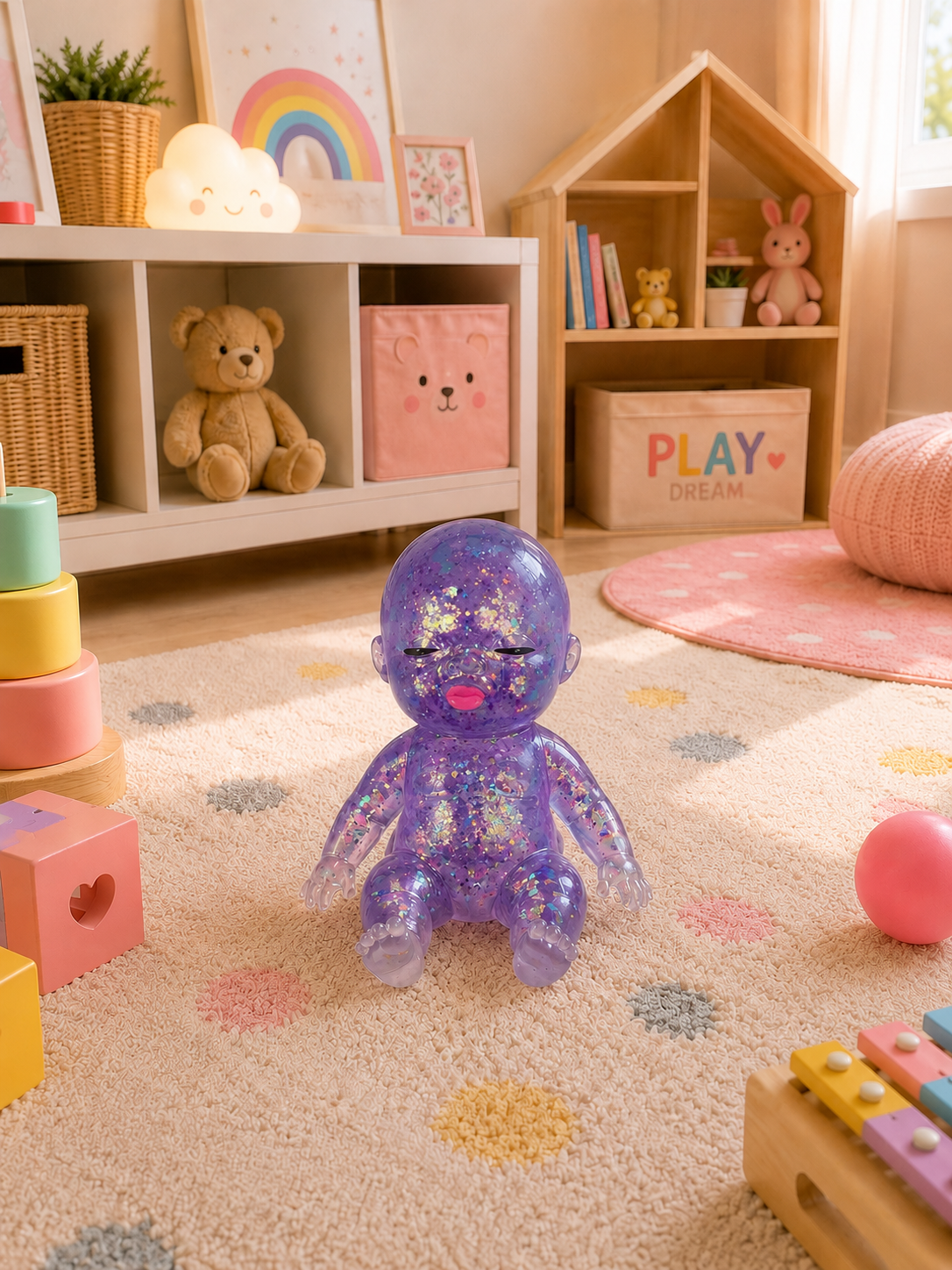 Baby Glitter Squishy - Purple