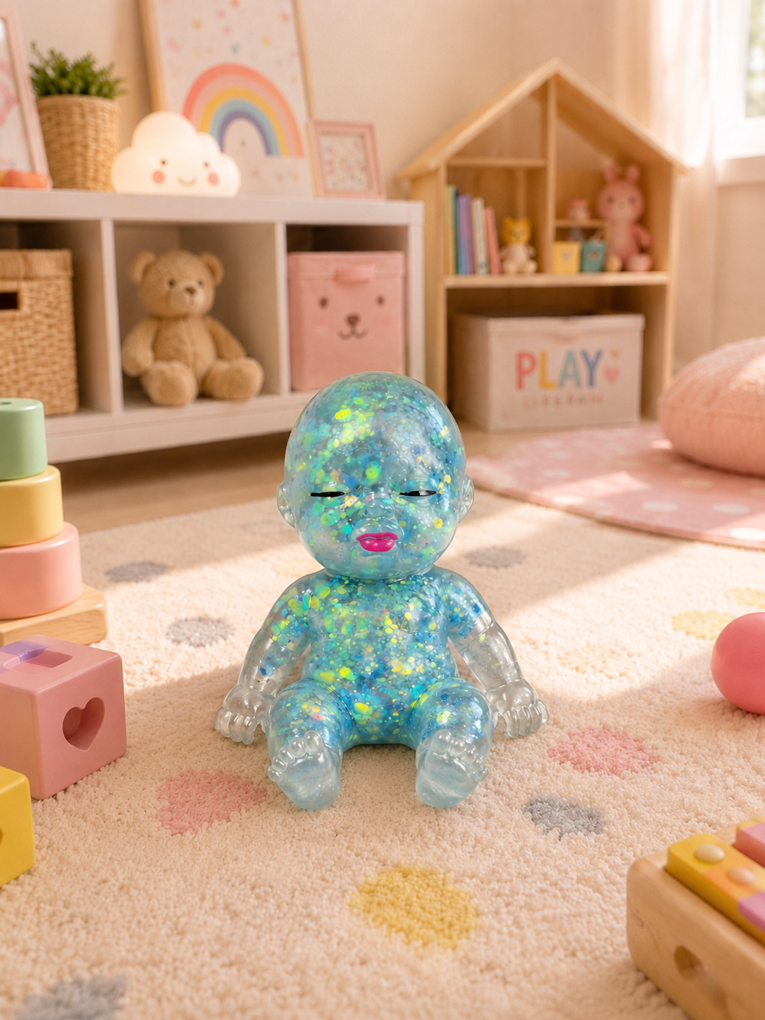 Baby Glitter Squishy - Blue