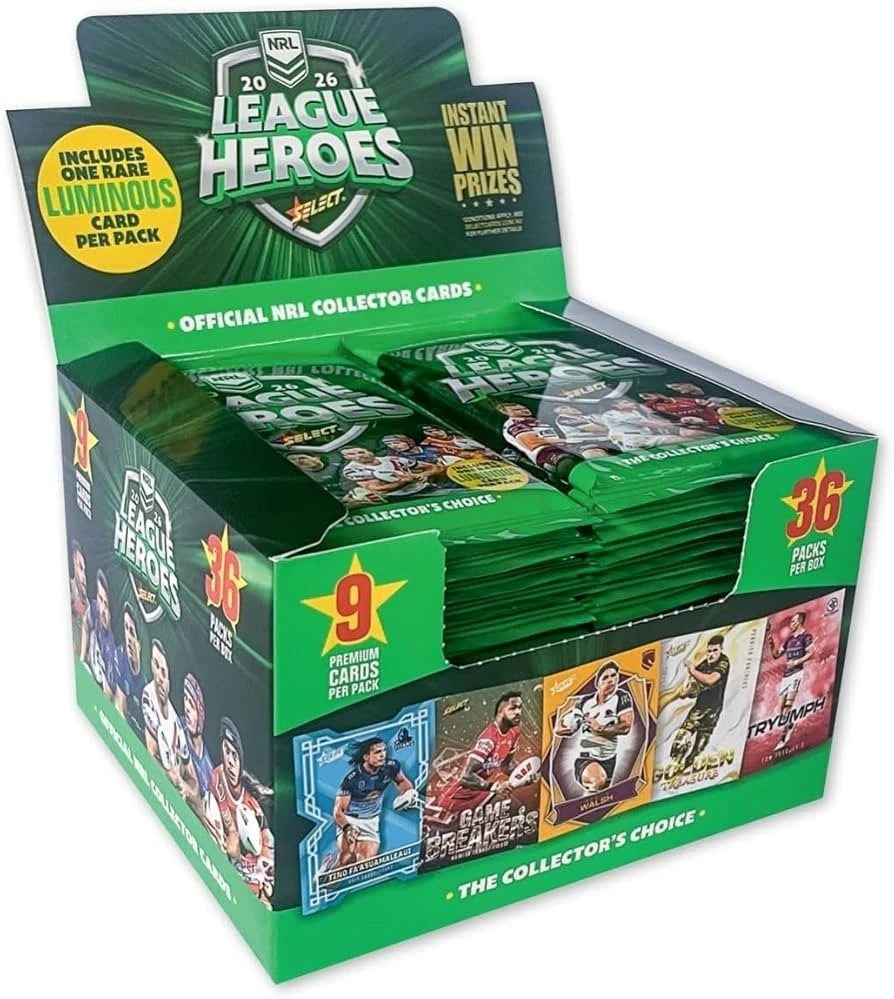 NRL Official 2026 League Heroes Collector Cards Box